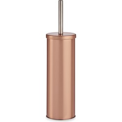 Berilo Toiletborstel met houder - metaal - koperkleurig - 38 cm - Toiletborstels