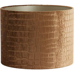 Light & Living - kap - Praya - bruin - textiel - Ø 40cm - E27 - 2240686
