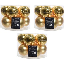 Kerstboomversiering gouden kerstballen van glas 6 cm 30x stuks - Kerstbal