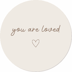 Label2X Sticker you are loved op rol 250st.