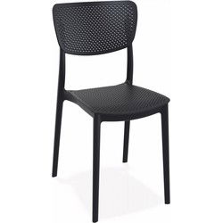 PALMA geperforeerde terrasstoel 53x45x82 cm Zwart