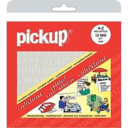 Pick plakletters a-z helvetica wit 10mm