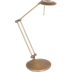 Bronzen tafellamp met knikarm Steinhauer Zodiac LED Brons