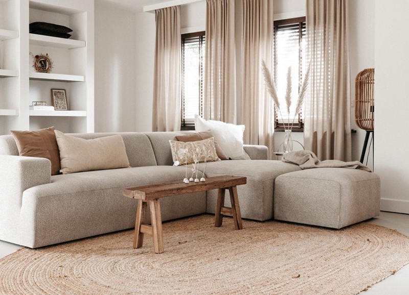 Shop the look: prachtige woonkamer met zandtinten
