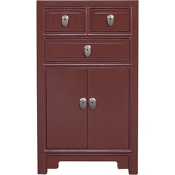 Fine Asianliving Chinese Kast Bordeaux Rood B44xD42xH77cm