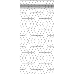 Walls4You behang grafische lijnen zwart wit - 0,53 x 10,05 m - 935327