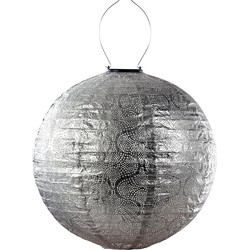 LUMIZ Solar Lampion Lace Rond - 30 cm - Zilver