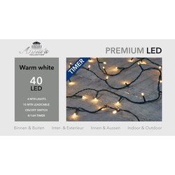 3 stuks - Kerstverlichting buiten 40 lampjes warm wit