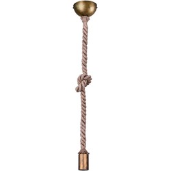 Vintage Hanglamp  Rope - Metaal - Bruin