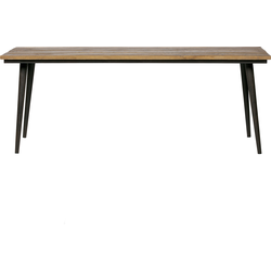 BePureHome Guild Tafel - Hout/Metaal - Naturel/Zwart - 77x220x90