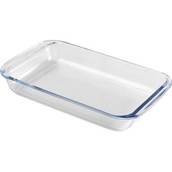 Chef Traiteur Ovenschaal van borosilicaat glas - rechthoek - 2.2 Liter - 35 x 20 x 5 cm - Ovenschalen