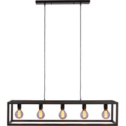 Furntastik Alberobello Hanglamp, 5-lichts, zwart