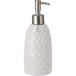 Zeeppompje/zeepdispenser wit keramiek 20 cm - Zeeppompjes
