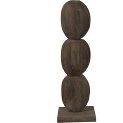 PTMD Deco Object Kodey - 25x20x80 cm - Hout - Bruin