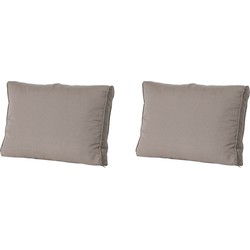 Madison -  Lounge Rugkussen Rib liver - Ca. 43x73 cm - Set van 2
