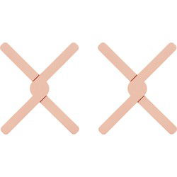 Krumble Opvouwbare siliconen pannenonderzetter - Roze - Set van 2