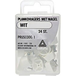 Plankdragers nagel wit 24st