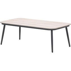 Teramon lounge tafel - 130x70 cm - c.black - light teak Vironwood