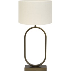 Tafellamp Jamiri/Livigno - Ant, Brons/Eiwit - Ø30x67cm