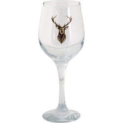 Clayre & Eef Wijnglas  300 ml Glas Rendier Wijnkelk