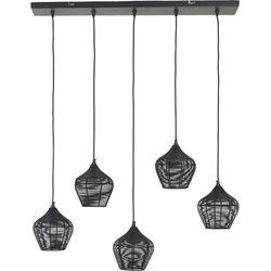 Light & Living - hanglamp - Alvaro - zwart - metaal - draadlamp - E27 - 2956812