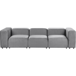 FALSTERBO - Modulaire driezitsbank - Grijs - Fluweel