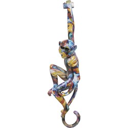 Kare Wanddecoratie Hanging Ape Colorful 17x67cm