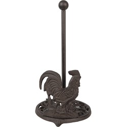 Clayre & Eef Keukenrolhouder Ø 17x33 cm Bruin Metaal Haan