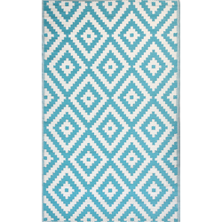 HAPUR - Outdoor kleed - Blauw - 120 x 180 cm - Polypropyleen