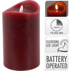 Led Candle 90X150 mm Dark Red