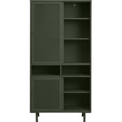 Wandkast Metaal Groen - Schuifdeuren - 2-Deuren - 90x40x180cm - Veep
