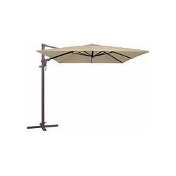 Zweefparasol monaco flex iii 300x300 cm polyester ecru grade 6 zonwering - Madison