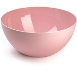 Plasticforte Serveerschaal/saladeschaal - D28 x H14 cm - kunststof - roze - Serveerschalen