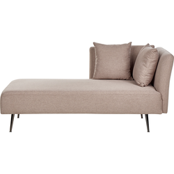 RIOM - Chaise longue - Lichtbruin - Rechtszijdig - Stof