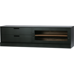 WOOOD Exclusive James Tv meubel - Grenen - Zwart - 50x180x42