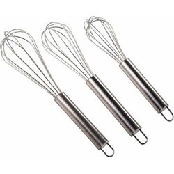 MSV Keukengerei gardes - 3x stuks - RVS - formaten 20/22/25 cm - Keuken gardes