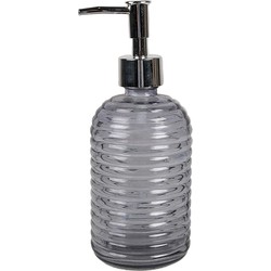 Clayre & Eef Zeepdispenser 400 ml Zwart Glas Zeeppompje