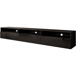 Meubella TV-Meubel Antrix - Zwart - 270 cm