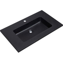 Badplaats Wastafel Angela 80 x 48 cm - Zwart - Wasbak voor Wastafelkast