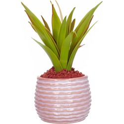 Ideas4seasons Bloempot/plantenpot - zachtroze - voor kamerplant - D14 x H10 cm - Plantenpotten