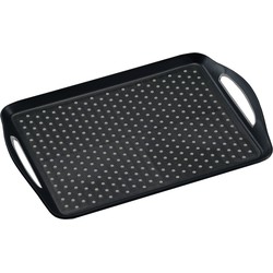 Kesper Dienblad met anti-slip noppen - 32 x 45 cm - Zwart - Kunststof - Dienbladen