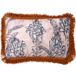 Dutch Decor MOTI - Kussenhoes met bloemenpatroon 30x50 cm Pumice Stone - beige - Dutch Decor