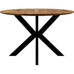 Kick eettafel Jake - 120cm - Bruin