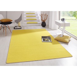 Uni Laagpolig Effen Vloerkleed - Fancy - Geel - 133x195 cm
