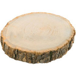 Chaks Kaarsenplateau boomschijf met schors - hout - D26 x H4 cm - rond - Kaarsenplateaus