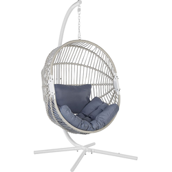 ACRI - Hangstoel - Wit - PE rotan