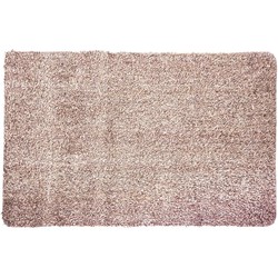 Deurmat/droogloopmat katoen/polyester super absorberend beige 70 x 45 cm rechthoekig - Deurmatten