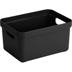 Sunware Opbergbox Sigma - kunststof - zwart - 13 liter - Opbergbox