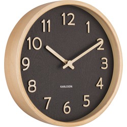 Wall Clock Pure Wood Grain Small