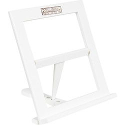 Clayre & Eef Kookboekstandaard  28x25x27 cm Wit Hout Rechthoek Boekenhouder